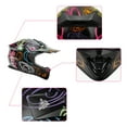 thumbnail image 6 of TCMT DOT Dirt Bike Helmet for Kids with Goggles & Gloves, for Motocross Offroad Street Motorcycle, Youth S Size, Black Graffiti, 6 of 11