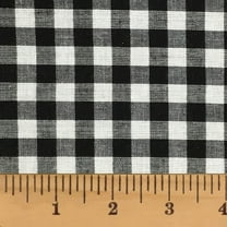 White & Black Mini Buffalo Check Plaid Homespun Cotton Fabric - Sold by the Yard - JCS Fabric