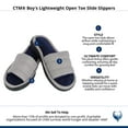 thumbnail image 5 of CTM Boy's Lightweight Open Toe Slide Slippers, 5 of 5