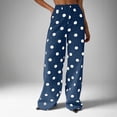 thumbnail image 5 of Jovrlynd Womens Wide Leg Polka Dot Jeans Straight High Waisted Fashion Boho Denim Pants with Pockets, S-XL, 5 of 8