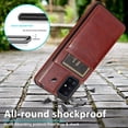 thumbnail image 7 of REQO Phone Case for Samsung Galaxy A71 5G with Tempered Glass Screen Protector and Credit Card Holder Wallet Cover Stand Leather Cell Accessories Glaxay A 71 G5 Gaxaly 71A S71 Cases Women Men Brown, 7 of 7