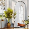 thumbnail image 3 of Antok Arched Full Length Floor Mirror 59"x16" Full Body Mirror with Stand, for Bedroom, Living Room, Cloakroom, Black, 3 of 5