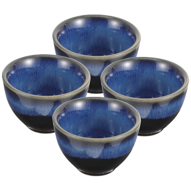 FELTECHELECTR 4 tazas de cerámica de estilo japonés para vino, sake, té, café, vino y agua.