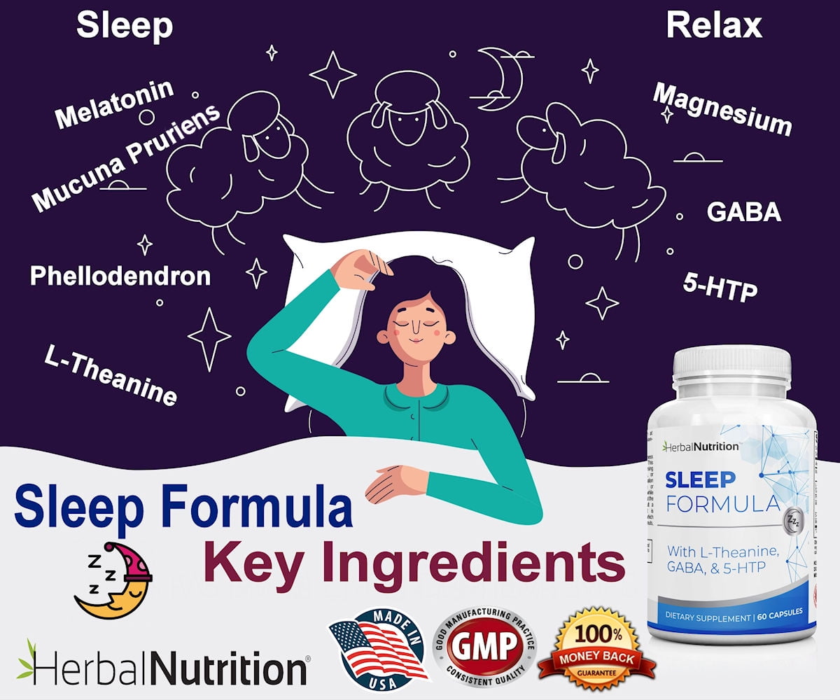 Two Pack - Sleep Formula a Sleep Support Supplement Multi-Ingredient Melatonin, GABA, L-Theanine and More