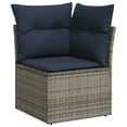 thumbnail image 6 of vidaXL 9 Piece Patio Sofa Set with Cushions Gray Poly Rattan, 6 of 6