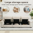 thumbnail image 5 of 3 Seater Sofa Couch with Storage Layer, Removable and Washable Cushion Cover, Modern Sofa-100 Sofa with Solid Frame up to 1200Lbs, Couches for Living Room, Beige Chenille, 5 of 5