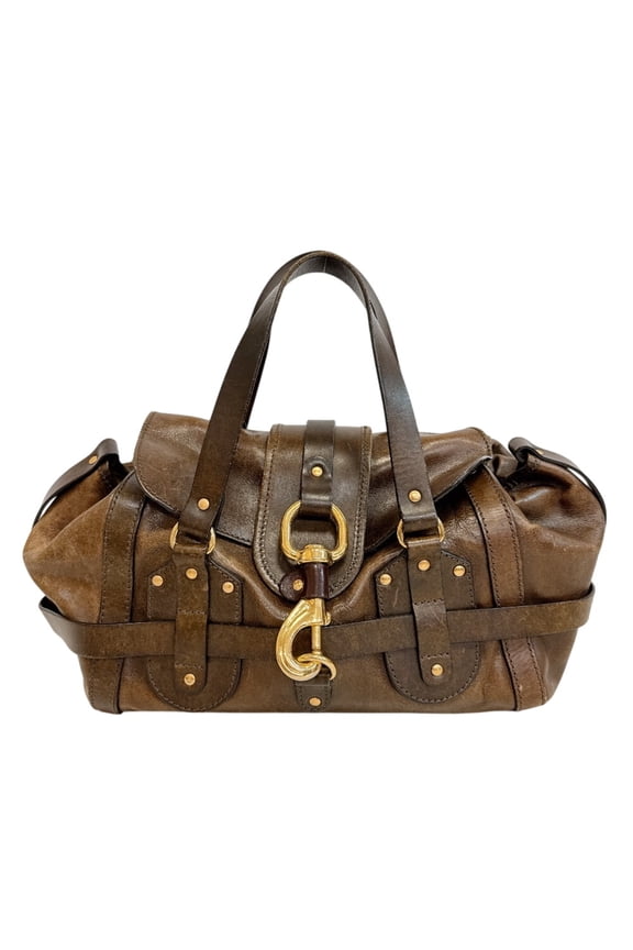 Pre-Owned Chlo Chloe Kerala Tote Bag Handbag Brown