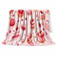 thumbnail image 2 of Sweet Strawberry Bakery Theme, Festive Holiday Scene, Warm Flannel Blanket for Kitchen and Dining Room with Detailed Artwork, Art Lovers Christmas Gift, Festive Home Decor, 2 of 9