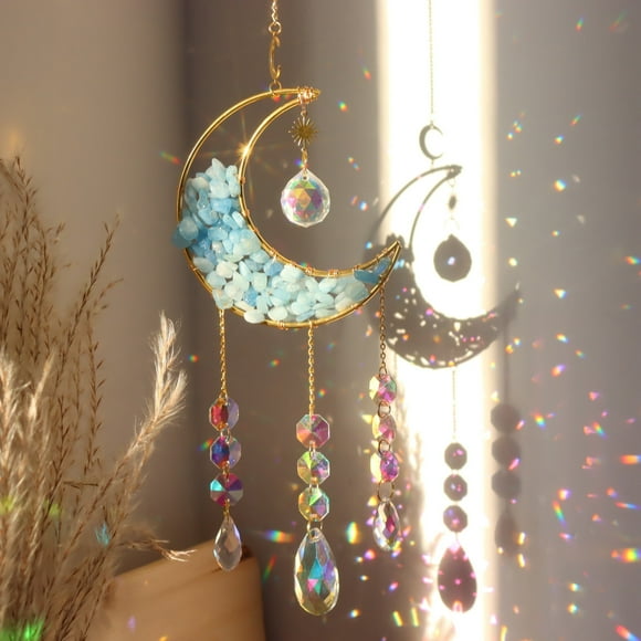1pc Natural Crushed Stone Moon Sand Hourglass Moon Purple Crystal Pink Crystal Green Dongling Suitable For Home Garden Festival Party Gift