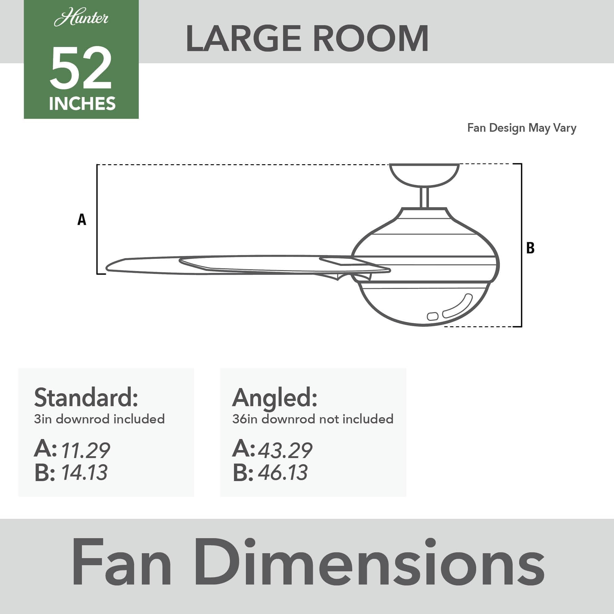 Restored Hunter Fan 52 inch Luxe Gold Indoor Ceiling Fan with Light and Remote Control for Bedroom, Office, Kitchen, Living Room (Refurbished)