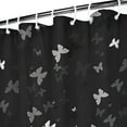 thumbnail image 3 of Black Gray Butterfly Pattern Shower Curtain 72"x72" ,Bathroom Decorative Shower Curtains Set with 12 Hooks,Modern Waterproof Washable Shower Curtain, 3 of 6