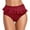 Red, variant on HOWPAY Bikini Bottoms Women Tummy Control Basic Swim Shorts with Full Coverage High Waisted Solid Color Stretchy Beach Pool Swimsuit Bottoms Black L