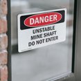 thumbnail image 4 of (2 Pack) Unstable Mine Shaft Do Not Enter OSHA Danger Sign 14 Inch X 10 Inch Vinyl Label Decal Sticker Weather Resistant, UV Protected for Workplace, Business, and Construction Site, Made in the USA, 4 of 7