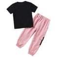 thumbnail image 3 of BULLPIANO 2-6 Years Toddler Girls 2 Piece Outfits Short Sleeve Crop Top Cargo Pants Trendy Summer Clothing Sets, 3 of 6