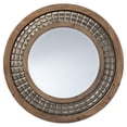 thumbnail image 1 of Meubles SEI Arajuno Rond Miroir Décoratif en Bois Traditionnel en Naturel, 1 of 2