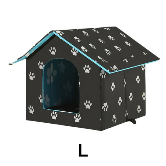 AUQ Cat Bed Cave,Triangle-Shaped Retreat Outdoor Cat Bed,Outdoor Cat House Cozy Warmth for All Seasons