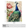 thumbnail image 3 of FCXZI Peacock Flowers Durable Soft Flannel Blanket for All Seasons 30*40in, 3 of 7