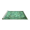 thumbnail image 2 of Ahgly Company Machine Washable Indoor Round Persian Turquoise Blue Traditional Area Rugs, 7' Round, 2 of 4