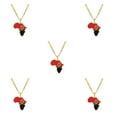 thumbnail image 2 of Baohd Collier Pièce à la Mode avec Pendentif Carte d'Afrique Angole Légère 5Set, 2 of 6