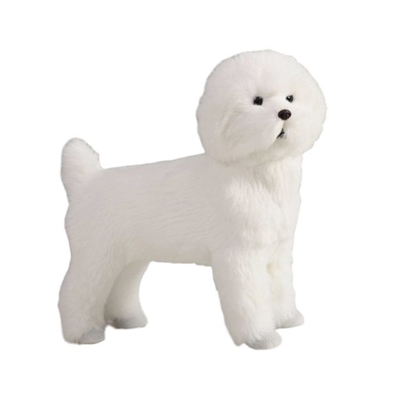 Cheers Bichon Frise Puppy Stuffed Cute Simulation Teddy Dog Plush Birthday Gift Decor