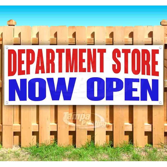 Department Store Now Open 13 oz Vinyl Banner With Metal Grommets