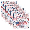 thumbnail image 5 of Iauyy Satin Napkins Set of 6- Liberty 4th Of July DIY Printing Decoration Cloth Napkin- Easy Care for Home/Party, 5 of 8