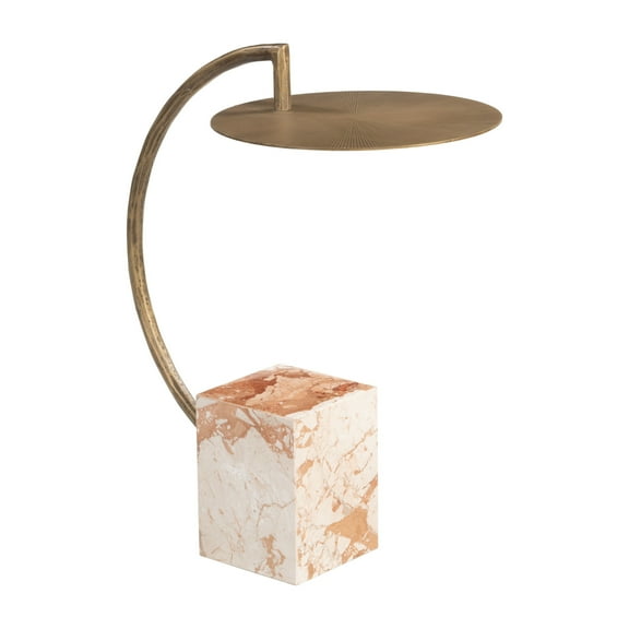 Voler Side Table Brass End Table, Modern Style, Iron round shape tabletop, Iron, Indoor Living