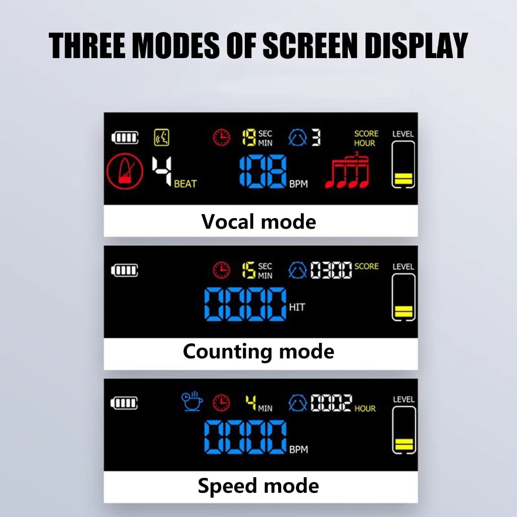 APD-20 Electronic Mute Drum Beating Board Electronic Drum Pad Vocal/Count/Speed Practice Modes Metronome Training Pad