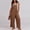 Khaki, variant on Fashion Women Casual Cold Shoulder Jumpsuit Solid Suspender Jumpsuits Wide Pocket Leg Pant Up to 50% off Clearance