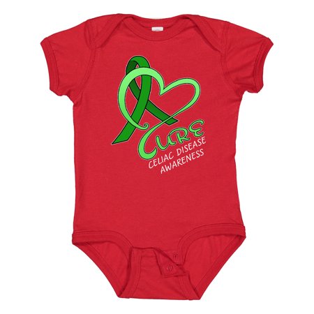 

Inktastic Cure- Celiac Disease Awareness Heart-shaped Ribbon Gift Baby Boy or Baby Girl Bodysuit