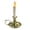 brass, variant on Antique Metal Taper Holders with Handle and LED Flameless Electric Included for Wedding Party Decoration