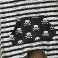 thumbnail image 3 of GXFC Infant Boys Fall Summer Sleeveless Hooded Romper Baby Boy Stripe Skull Print Pockets Hooded Bodysuit Kids One-Piece 0-24M, 3 of 8
