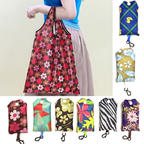 5Pcs Reusable Grocery Bags, Foldable Reusable Shopping Bags, Waterproof Machine Washable Tote Bags