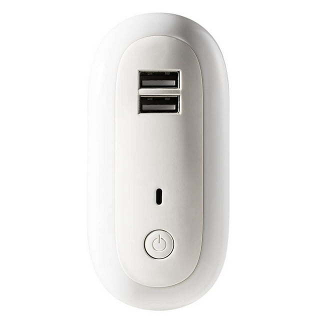 Luz Nocturna de Pared, Luces Nocturnas se conectan a la Pared Compacta Con 2 Puertos de Carga USB para Sala de Estar