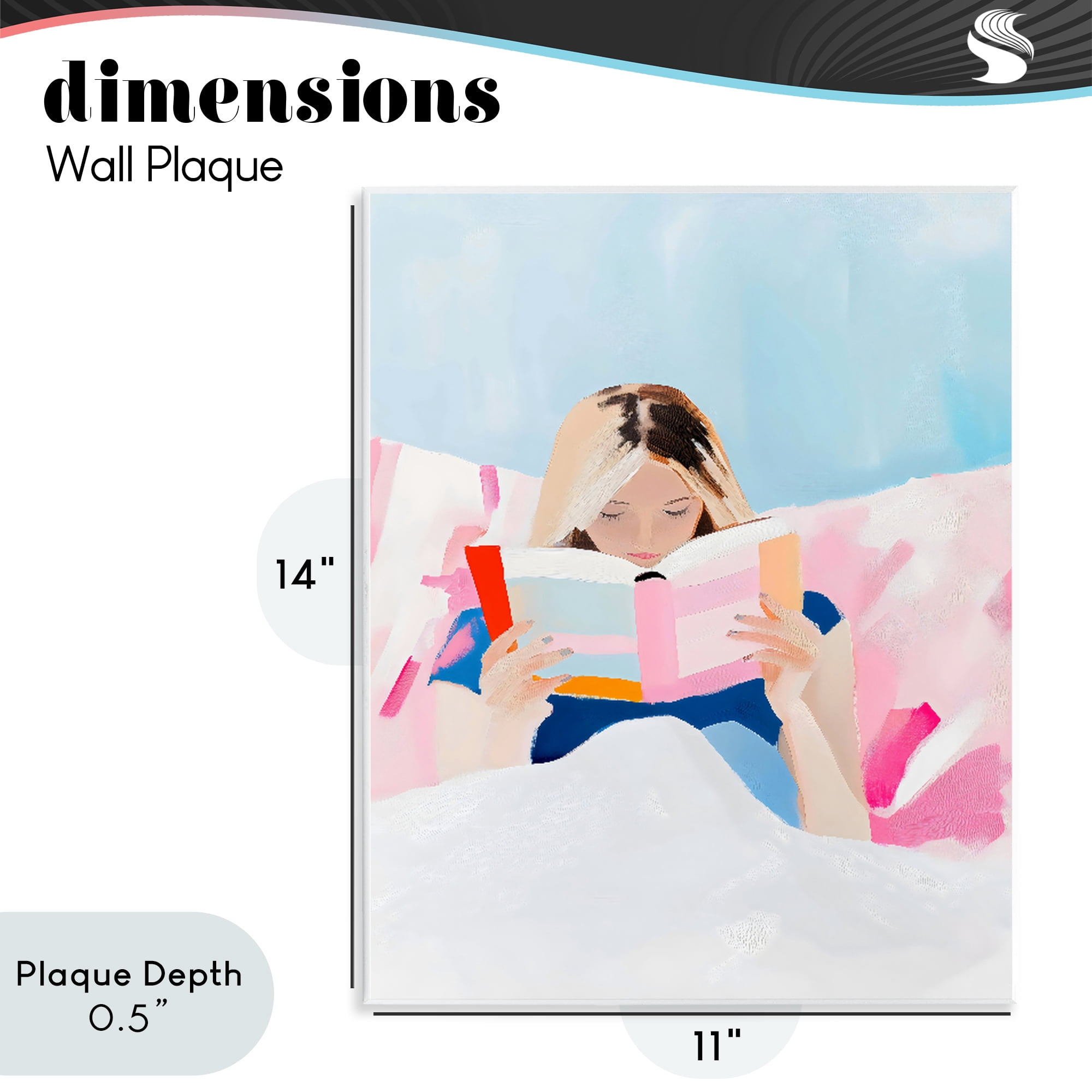 Stupell Industries Cozy Reading In Bed Wall Plaque Art, design by The Prints Vibe