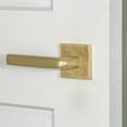 thumbnail image 4 of Viaggio Qadmlnbll_Dd Motivo Solid Brass Non-Turning Two-Sided Dummy Door Lever Set - Black, 4 of 7