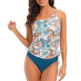 thumbnail image 2 of Aayomet Womens Tankini Bathing Suits Printed Conservative Swimwear (Blue, XL), 2 of 5