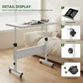 thumbnail image 5 of Small Standing Desk Adjustable Height Rolling Computer Desk Portable Laptop Desks with Wheels, 5 of 6