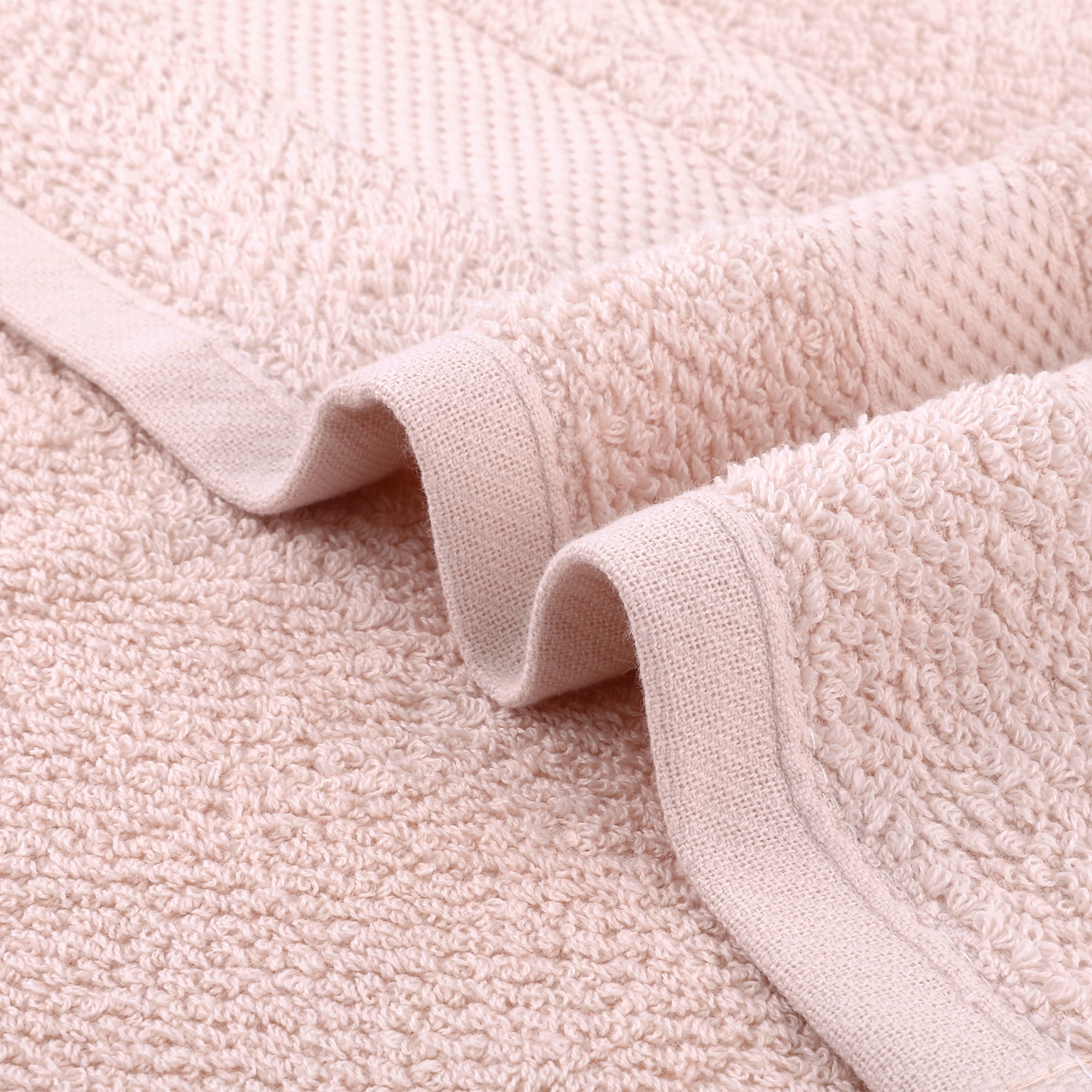 NOMADIC NOOK Solid Hand Towels, 100% Cotton for Bathroom Soft Absorbent Hand Towel 13" x 29" Brown/Pink 6 Pack