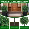 thumbnail image 4 of Gaderth Boxwood Topiary Bush, 2 Pack Artificial Topiary with Ground Spike, Evergreen Plants Topiary Ball Tree, Fake Greenery Shrub Faux Plant Fall Decorations Flower for Garden Yard Porch, 4 of 7