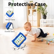 Tablet 7 inch Kids Tablet,Android 13,4GB RAM 32GB ROM,1024x600 Touch Screen with Kid-Proof Case Parental Control,Blue