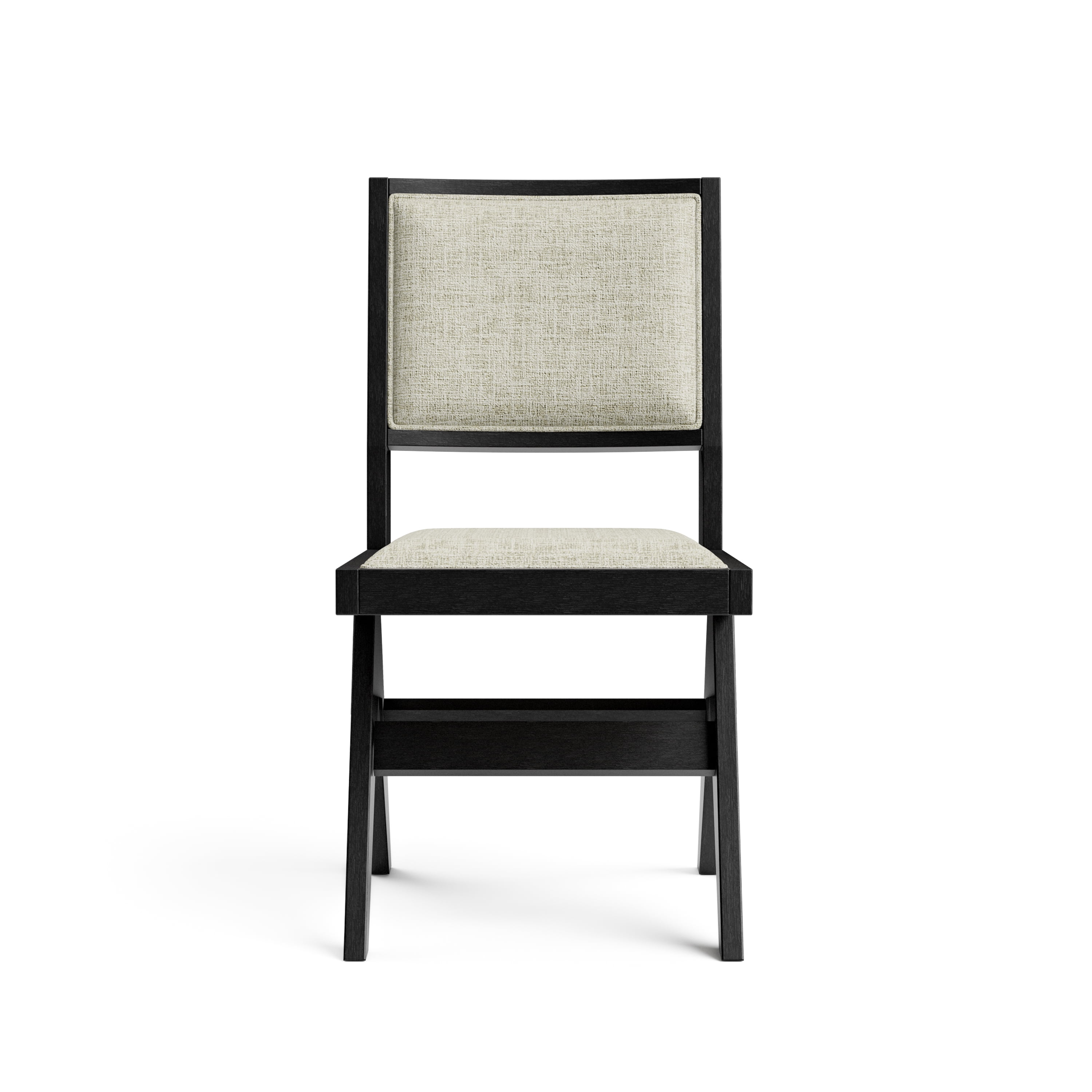 Furniture of America Kaelis Modern Solid Wood Indoor Dining Chairs, Balck (Set of 2)