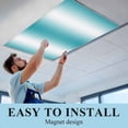 thumbnail image 6 of Ombre Turquoise Fluorescent Light Covers, Gradient White Abstract Minimalist Stripe Magnetic Light Covers for Ceiling Lights, Fluorescent Ceiling Shade for Classroom Bedroom Office 4x2Ft x 4PCS, 6 of 8