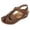 Black, variant on Closed Toe Sandals for Women Casual Summer 2023 Hollow Out Vintage Wedge Leather Sandal Gladiator Outdoor Orthopedic Shoes
