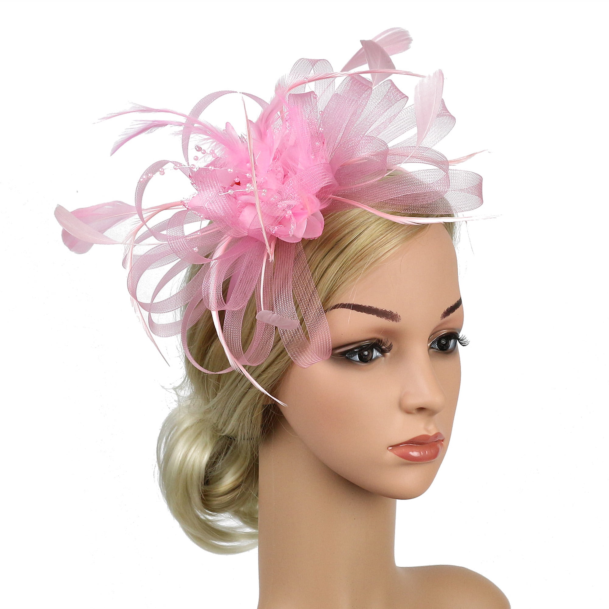 Gwiyeopda Cocktail Party Hat Women Sinamay Fascinator Wedding Church