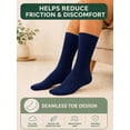 thumbnail image 4 of Comfello Diabetic Socks Crew for Men & Women – 6 Pairs of Non-Binding Moisture-Wicking Neuropathy Socks, 4 of 8