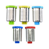 FOLOYORI 5Pcs Tea Strainer for Loose Leaf Tea with Handle Design in Assorted Colors
