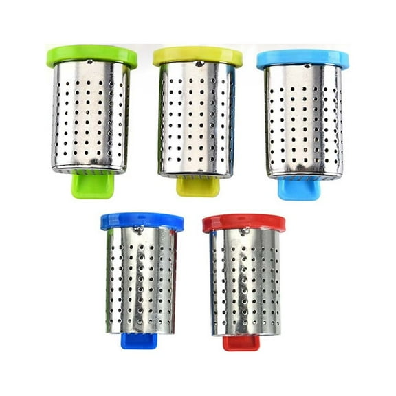 FOLOYORI 5Pcs Tea Strainer for Loose Leaf Tea with Handle Design in Assorted Colors