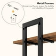thumbnail image 6 of HOOBRO Set of 2 15-Inch 2-Tier Floating Wall Shelves, Rustic Brown and Black, 6 of 13