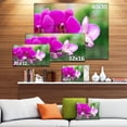 thumbnail image 3 of Belles Fleurs d'Orchidée sur Fond Vert - Grande Impression sur Toile Florale, 3 of 4